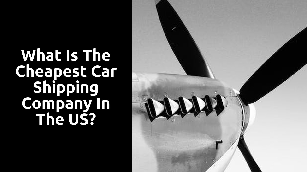 What is the cheapest car shipping company in the US?