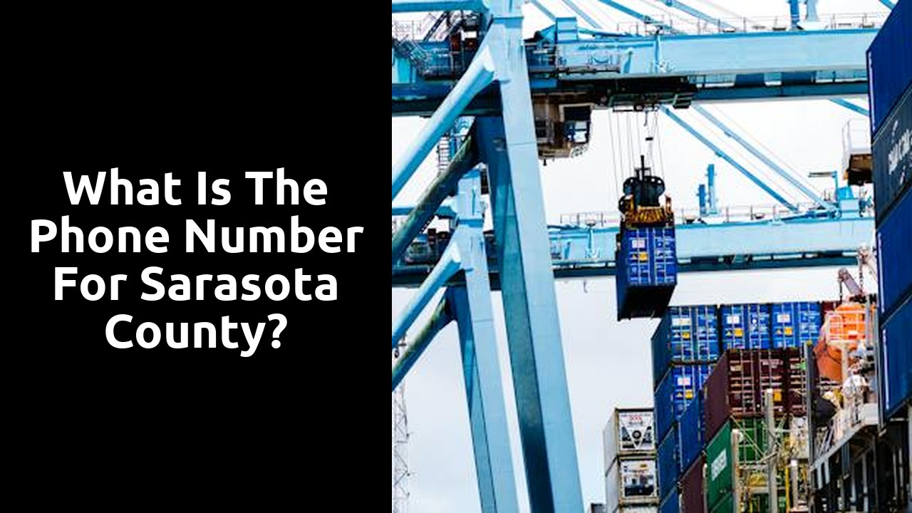 What is the phone number for Sarasota County?